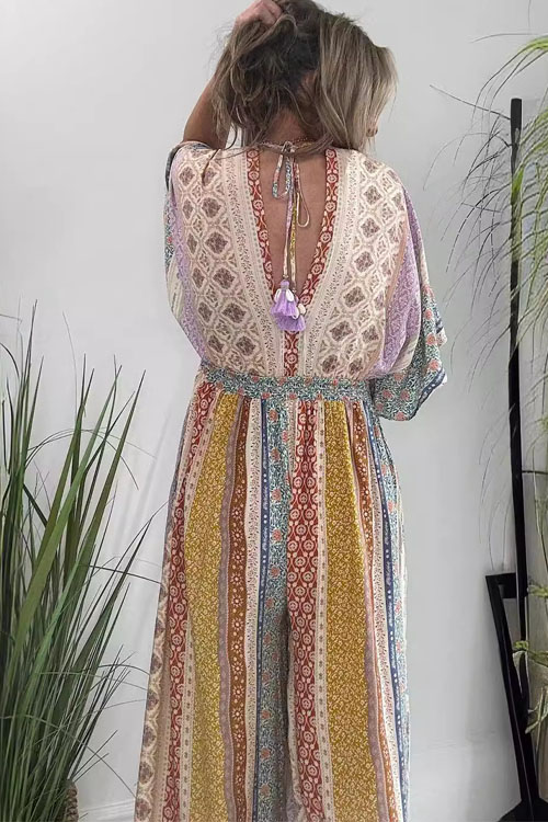 Nonnadress Fashionable Printed Wide-Leg Jumpsuit