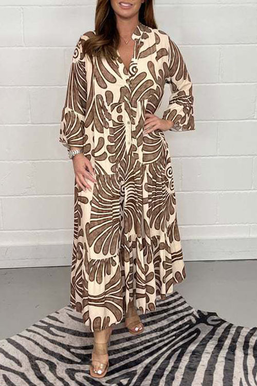 Kathiadress Printed loose casual women's dress