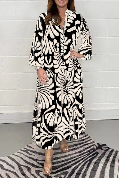 Kathiadress Printed loose casual women's dress