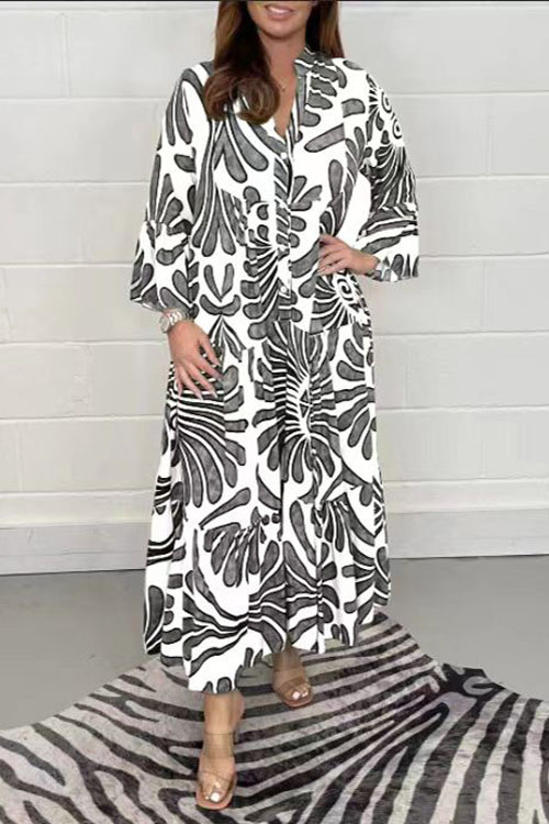 Kathiadress Printed loose casual women's dress