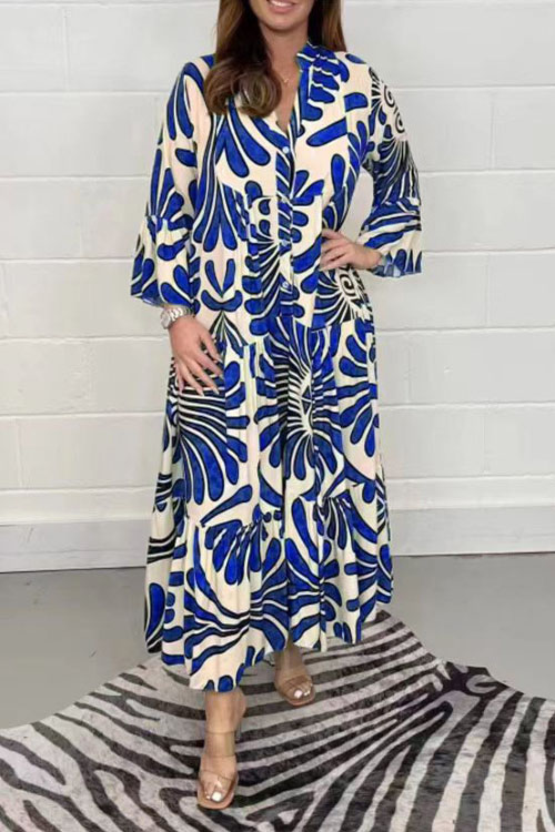 Kathiadress Printed loose casual women's dress