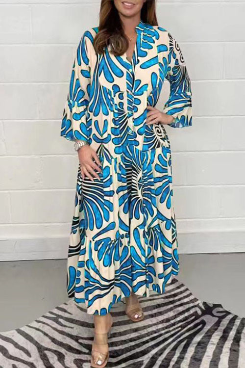 Kathiadress Printed loose casual women's dress