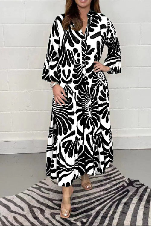 Kathiadress Printed loose casual women's dress