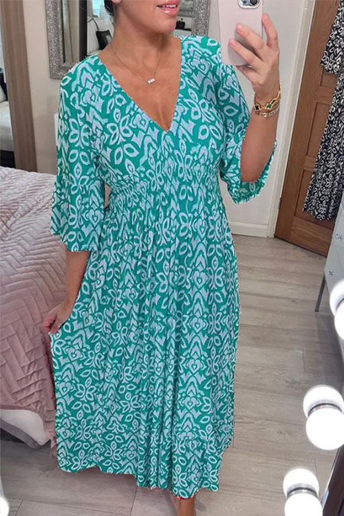 Nonnadress V-Neck Vacation Beach Loose Dress