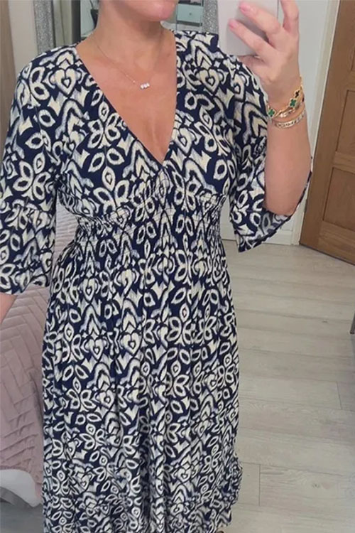 Nonnadress V-Neck Vacation Beach Loose Dress