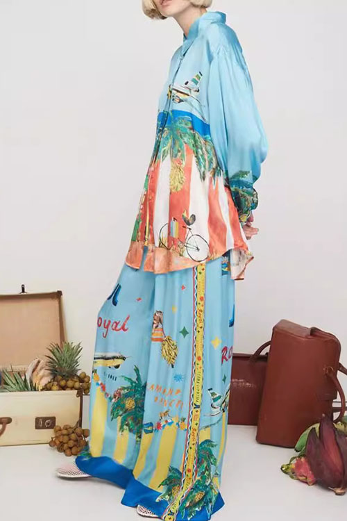 Nonnadress Banana Tree Printed Pocket Set