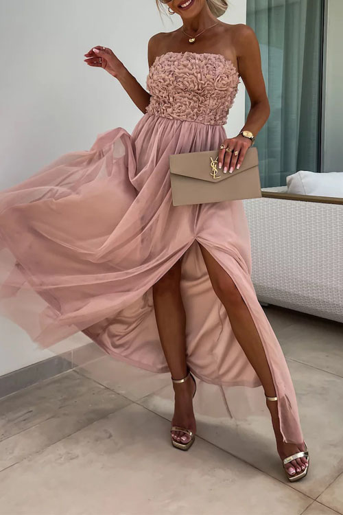 Nonnadress Floral Slit Vacation Party Dress