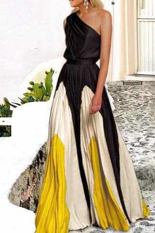 Nonnadress Color-blocked Slim Fit Dress