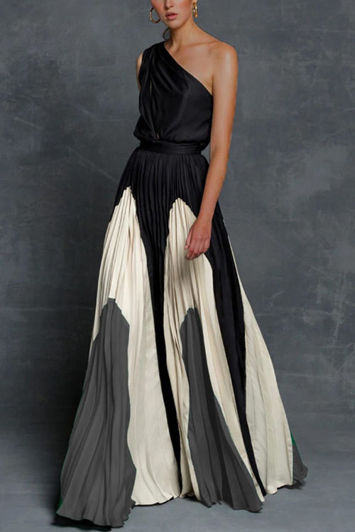 Nonnadress Color-blocked Slim Fit Dress