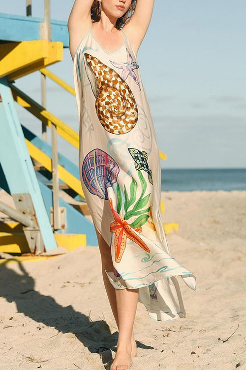 Nonnadress Underwater World Satin Vacation Dress