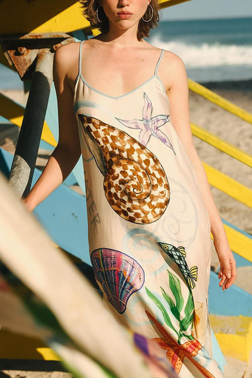 Nonnadress Underwater World Satin Vacation Dress