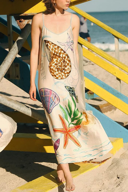 Nonnadress Underwater World Satin Vacation Dress