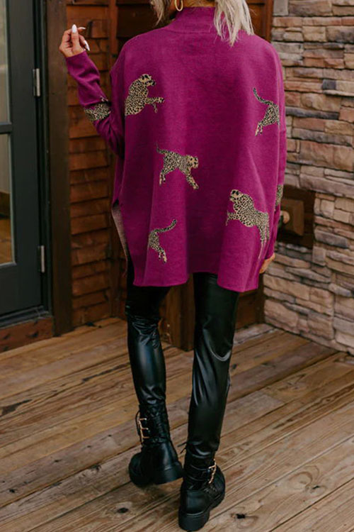 Nonnadress High Neck Casual Loose Batwing Sleeve Sweatshirt