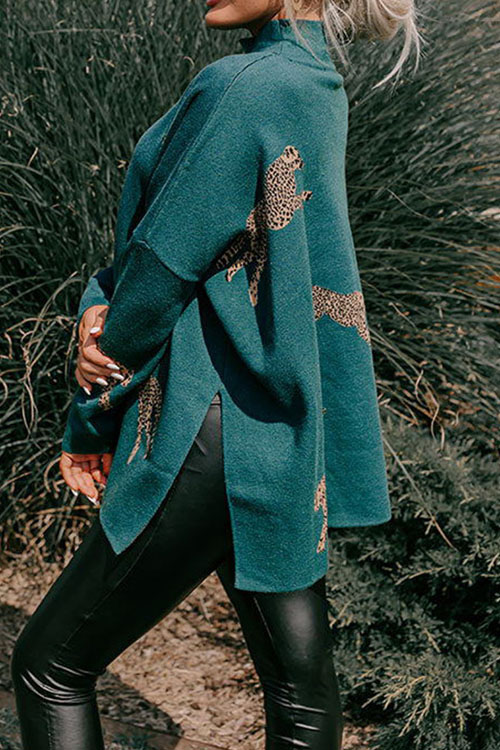 Nonnadress High Neck Casual Loose Batwing Sleeve Sweatshirt