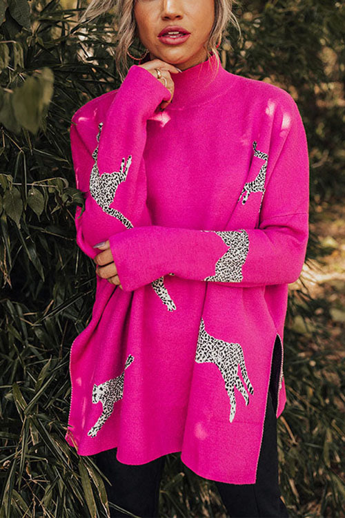 Nonnadress High Neck Casual Loose Batwing Sleeve Sweatshirt