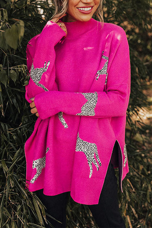 Nonnadress High Neck Casual Loose Batwing Sleeve Sweatshirt