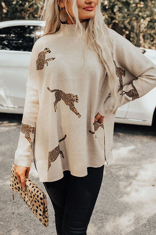 Nonnadress High Neck Casual Loose Batwing Sleeve Sweatshirt