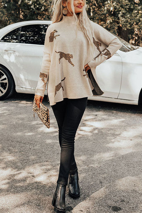 Nonnadress High Neck Casual Loose Batwing Sleeve Sweatshirt