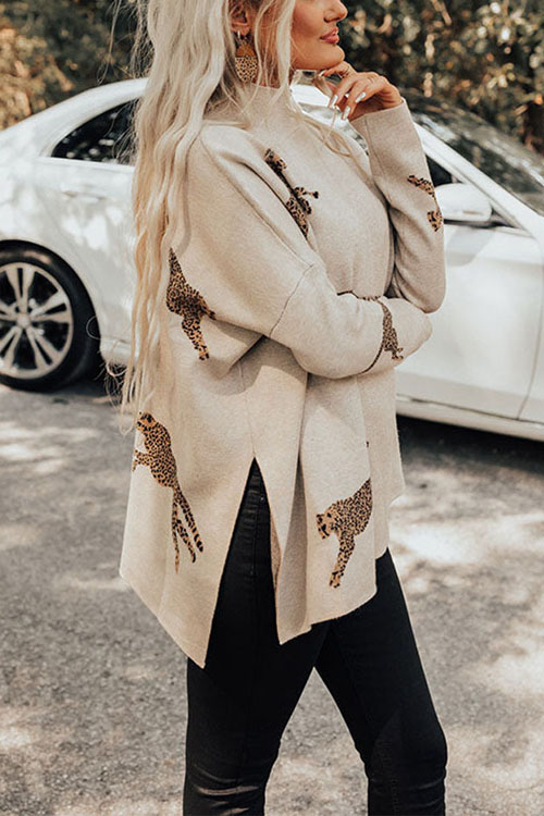 Nonnadress High Neck Casual Loose Batwing Sleeve Sweatshirt