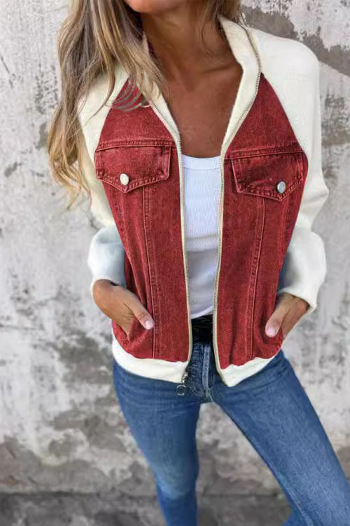 Nonnadress Wool Patchwork Casual Jacket.