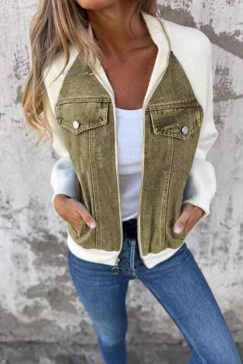 Nonnadress Wool Patchwork Casual Jacket.