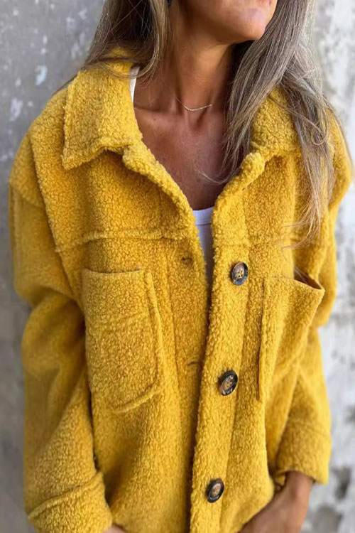 Nonnadress Autumn Winter Lapel Single-Breasted Sherpa Coat