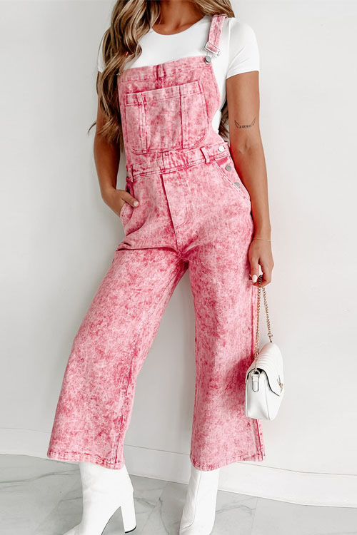 Nonnadress Retro Sleeveless Denim Overall Straight Jumpsuit