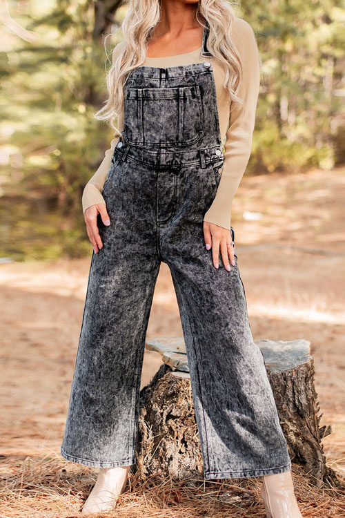 Nonnadress Retro Sleeveless Denim Overall Straight Jumpsuit