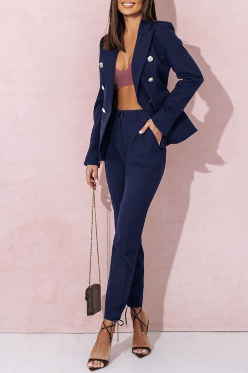 Nonnadress Double-Breasted Blazer Business Suit