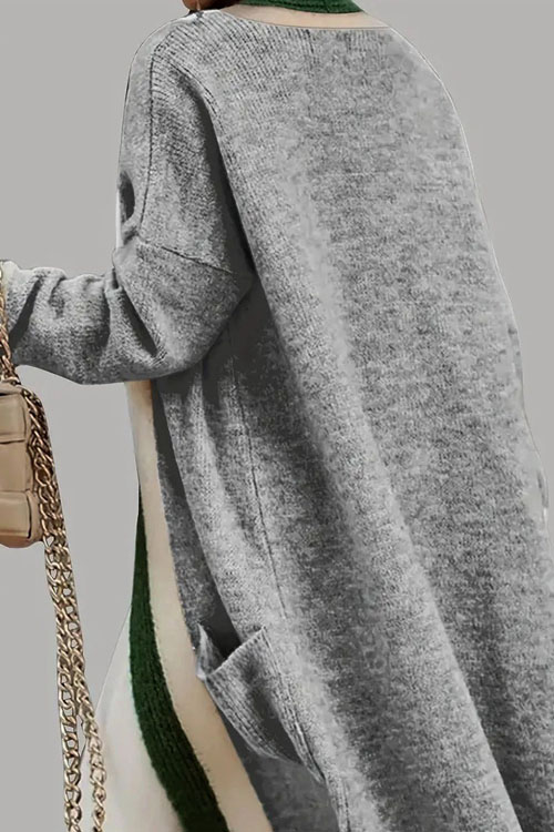 Nonnadress Casual Long Hooded Cardigan Sweater Coat