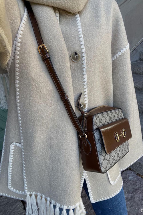 Nonnadress Thick Woolen Loose Coat and Tassel Scarf