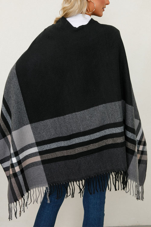 Nonnadress Shawl Scarf Imitation Cashmere Knitted Cape Coat