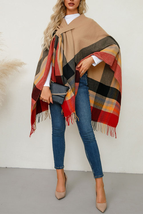 Nonnadress Shawl Scarf Imitation Cashmere Knitted Cape Coat