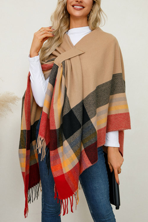Nonnadress Shawl Scarf Imitation Cashmere Knitted Cape Coat