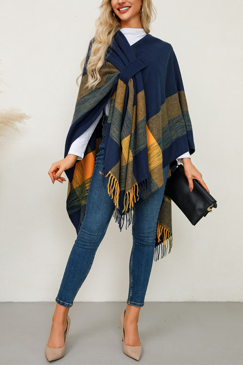 Nonnadress Shawl Scarf Imitation Cashmere Knitted Cape Coat