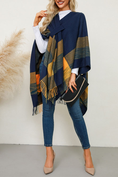 Nonnadress Shawl Scarf Imitation Cashmere Knitted Cape Coat