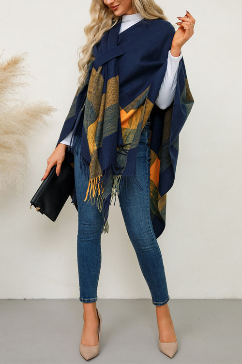 Nonnadress Shawl Scarf Imitation Cashmere Knitted Cape Coat