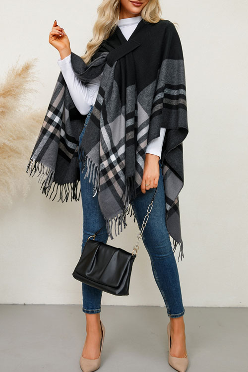 Nonnadress Shawl Scarf Imitation Cashmere Knitted Cape Coat