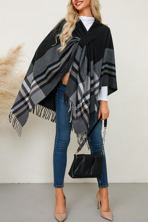 Nonnadress Shawl Scarf Imitation Cashmere Knitted Cape Coat