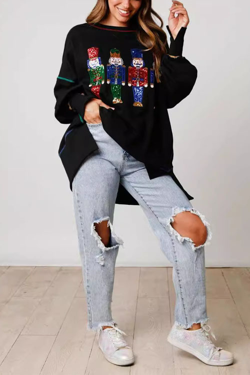 Nonnadress Sweet Sequined Thickened Sweatshirt