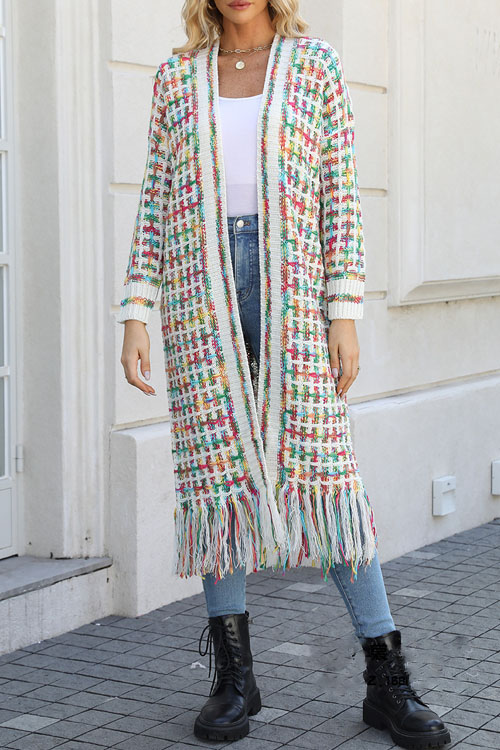 Nonnadress Fringe Long Cardigan Sweater Coat