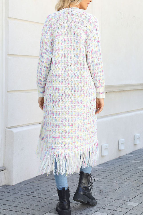 Nonnadress Fringe Long Cardigan Sweater Coat