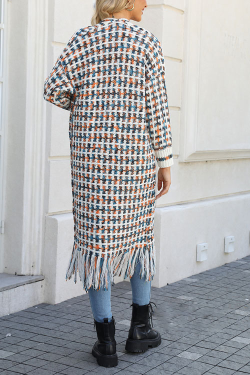 Nonnadress Fringe Long Cardigan Sweater Coat