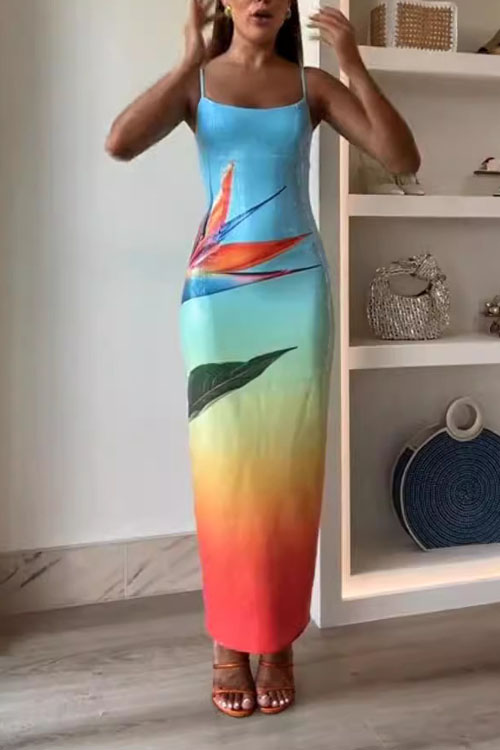 Nonnadress Strelitzia Sequin Printed Dress