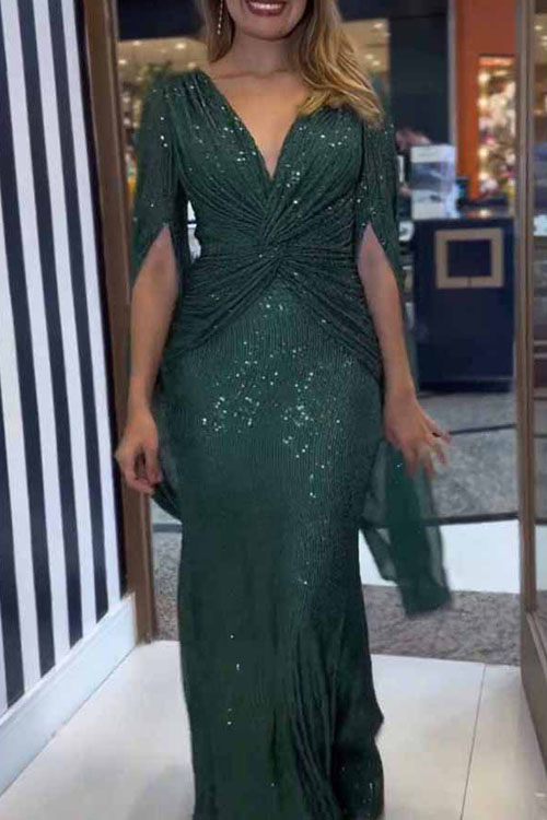 Nonnadress Loose Elegant Sequin Party Dress