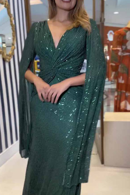 Nonnadress Loose Elegant Sequin Party Dress