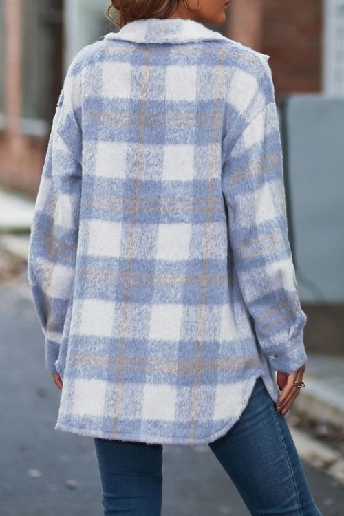 Nonnadress Plaid Mohair Tweed Thick Coat