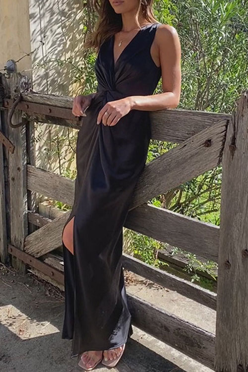 Nonnadress V-Neck Sleeveless Backless Evening Gown Fashion Dress