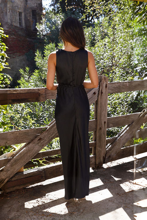 Nonnadress V-Neck Sleeveless Backless Evening Gown Fashion Dress