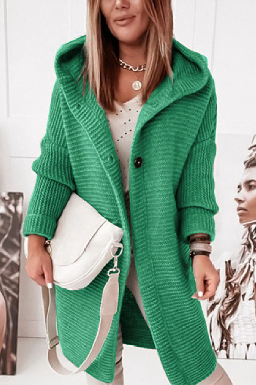 Nonnadress Knit Hoodie Loose Sweater Cardigan